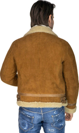 Franco---Giacca-Uomo-Beige-in-vero-montone-Shearling