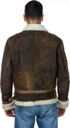 Franco---Giacca-Uomo-Cuoio-effetto-Graffiato-in-vero-montone-Shearling