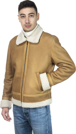 Franco---Giacca-Uomo-Cuoio-in-vero-montone-Shearling