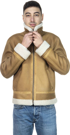 Franco---Giacca-Uomo-Cuoio-in-vero-montone-Shearling