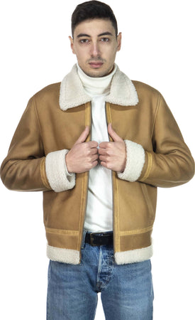 Franco---Giacca-Uomo-Cuoio-in-vero-montone-Shearling