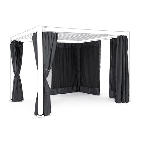 Set 4 Teli laterali con zanzariera per pergola Bioclimatica