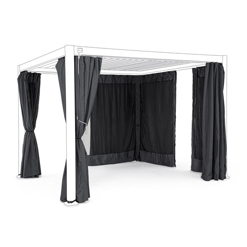 Set 4 Teli laterali con zanzariera per pergola Bioclimatica