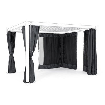 Set 4 Teli laterali con zanzariera per pergola Bioclimatica