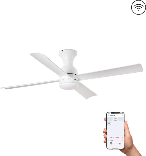 FRASER M LED Ventilatore da soffitto bianco SMART Fai da te/Prodotti per la costruzione/Riscaldamento e raffreddamento/Sistemi mobili di climatizzazione/Ventilatori/Ventilatori da soffitto Led Mall Home - Napoli, Commerciovirtuoso.it
