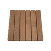 Pavimento modulare Patio Piano in legno rigato con supporto in PVC per giardino e terrazzo
