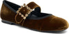Frau-ballerina-marrone-in-velluto-con-fibbia-69G2