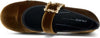 Frau-ballerina-marrone-in-velluto-con-fibbia-69G2