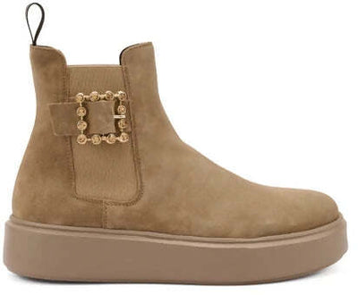 Frau donna beatles in pelle scamosciata