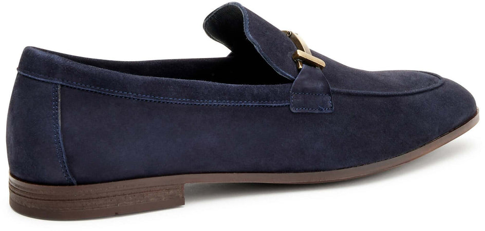 Frau Mocassino Uomo in Camoscio Blu Mocassini Eleganti Scamociati Mocassino in Pelle Scamosciata Con Morsetto Nuova Coll.