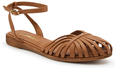 Frau Sandali Donna in Pelle 03 B3 Sandalo Con Allacciatura Alla Caviglia Colore Cuorio