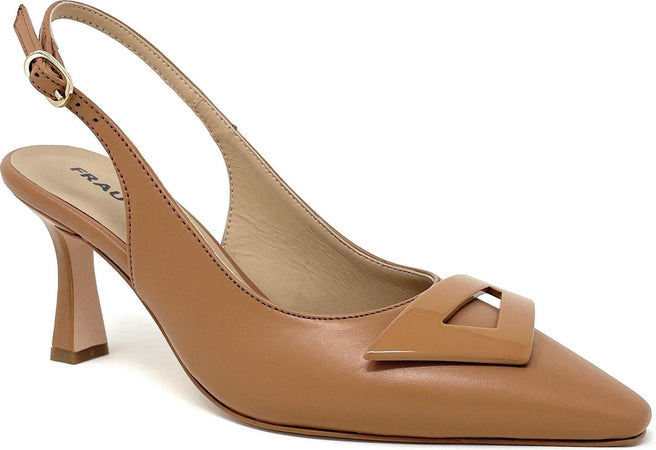 FRAU-sling-back-in-pelle-cuoio-82M2