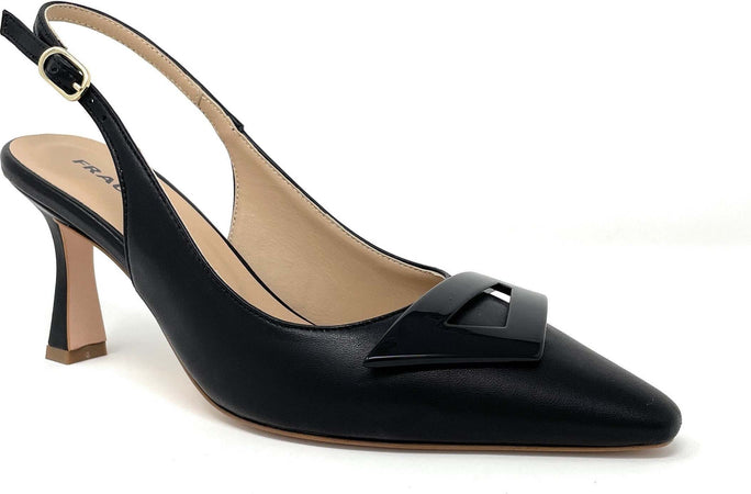 FRAU-sling-back-in-pelle-nero-82M2
