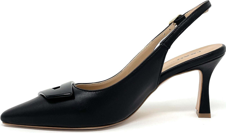 FRAU-sling-back-in-pelle-nero-82M2