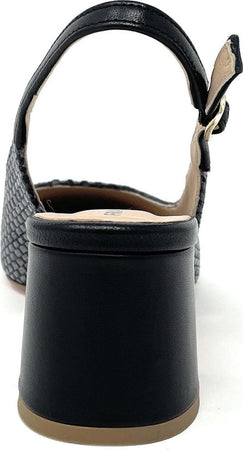 FRAU-sling-back-in-rafia-e-pelle-nero-93B8