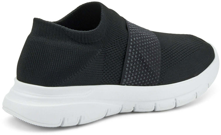 Frau Sneaker Slip-On Donna Nere Suola Bianca 43K6 Senza Lacci