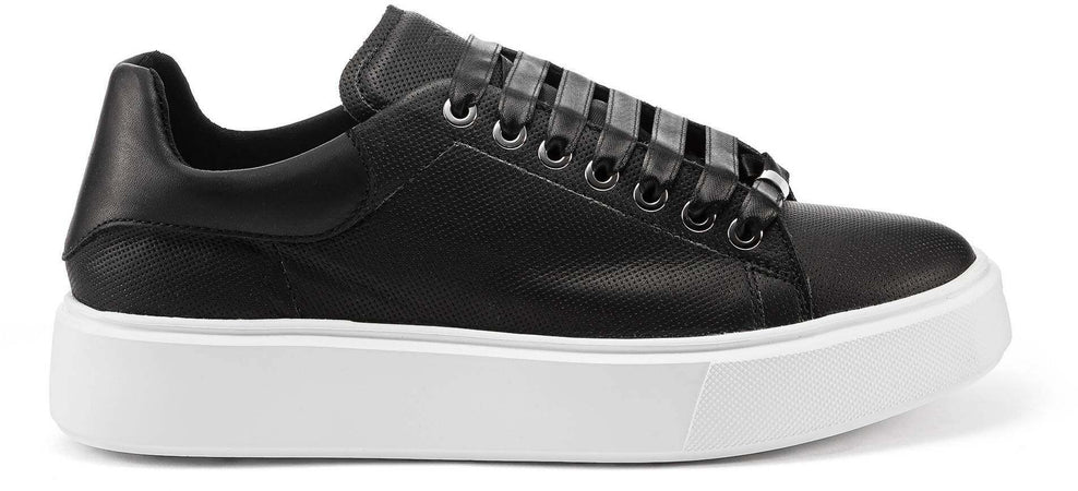 Frau Sneakers Donna pelle micro-traforata Lacci e Sola in Gomma Made In Italy Scarpa Sportiva Leggera Made in italy
