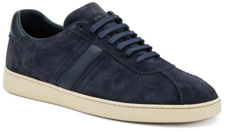 Frau Sneakers Uomo Camoscio Blu 24B3 Scarpe in Pelle Suola in Gomma