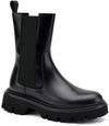 Frau Stivaletti Beatles Alti Donna In Pelle / Camoscio Maxi Suola Combact Stvaletto Plateau 5 Cm Elastico Bilaterale