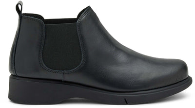 Frau Stivaletti Beatles Donna in Pelle Stivaletto Nero Comfort 53 L1 Con Elastici Suola Da 3 Cm Super Flex