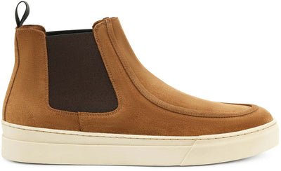 Frau Uomo Beatles Scamosciata Con Girovascetta Stivaletti Bassi Uomo in Camoscio Made in Italy