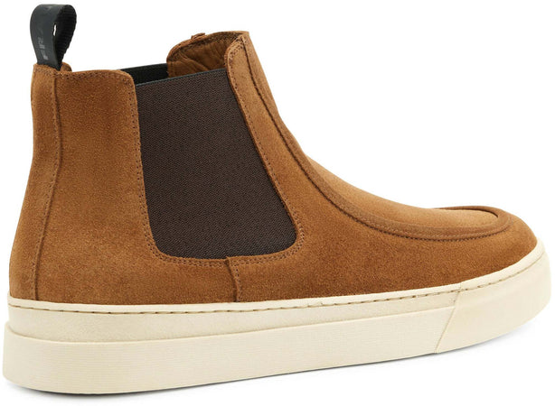 Frau Uomo Beatles Scamosciata Con Girovascetta Stivaletti Bassi Uomo in Camoscio Made in Italy