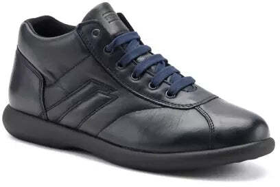 Frau uomo sneakers casual alta in pelle