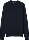 Fred Perry Maglione Uomo Scollo a V Tinta Unita Logo Ricamato Pullover Maglia Sottile Misto Lana Polsini a costine Moda/Uomo/Abbigliamento/Maglioni e cardigan/Maglioni Euforia - Bronte, Commerciovirtuoso.it