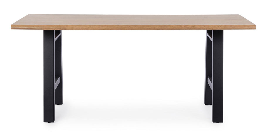 Tavolo Fred con gambe in acciaio verniciato, piano in mdf rivestito in carta melaminica 180 x 90 cm