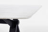 Tavolo Paloma con gambe in acciaio verniciato, top in vetro temperato 160 x 90 cm