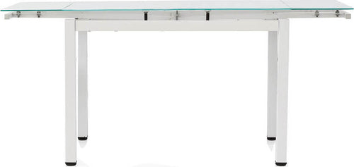 FREDERICK---tavolo-da-pranzo-moderno-allungabile-in-metallo-e-vetro-cm-70x110/140/170x75-h-Bianco-Milani-Home