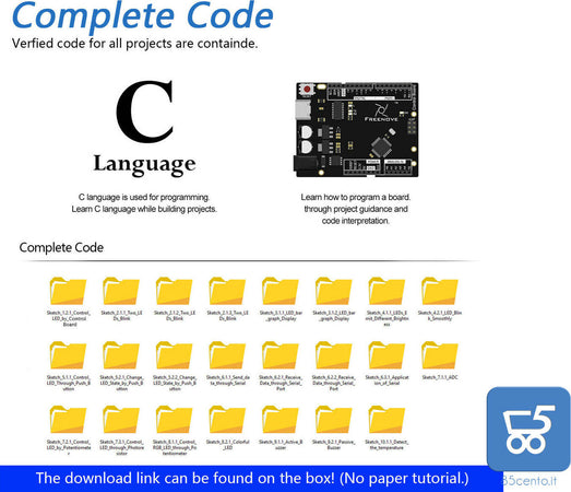 Freenove Basic Starter Kit FNK0007 Board 151 componenti 19 progetti (compatibile con arduino IDE)