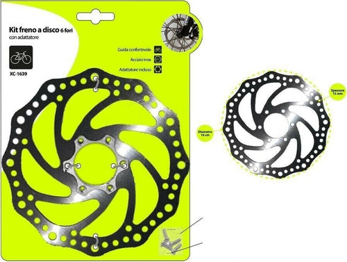 Freno A Disco A 6 Fori Con Adattatore Ingranaggio 16 Cm Bici Bicicletta Xc-1639 Sport e Tempo Libero > Ciclismo > Ricambi per Bici > Sport Trade Shop italia - Napoli, Commerciovirtuoso.it