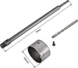 Fresa-A-Tazza-100-Mm-Asta-Prolunga-50-Cm-Per-Trapano-Attacco-Sds-Plus-Tools