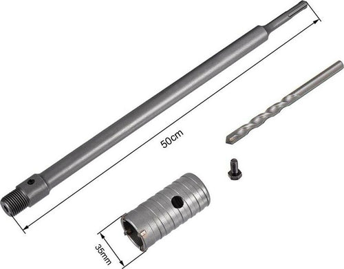 Fresa-A-Tazza-35-Mm-Asta-Prolunga-50-.-Cm-Per-Trapano-Attacco-Sds-Plus-Tools