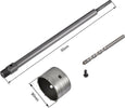 Fresa-A-Tazza-90-Mm-Asta-Prolunga-50-Cm-Per-Trapano-Attacco-Sds-Plus-Tools