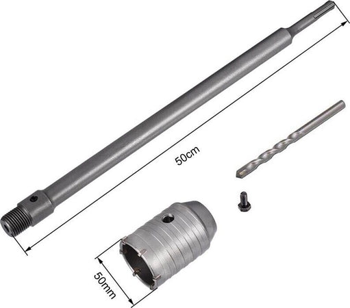 Fresa-A-Tazza-Per-Muro-50-Mm-Asta-Prolunga-50-Cm-Da-Trapano-Sds-Plus-Tools