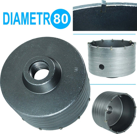 FRESA CAROTATRICE A TAZZA 80 MM PER MURO FRESE PIETRA CALCESTRUZZO CEMENTO Fai da te/Utensili elettrici e a mano/Accessori per utensili elettrici/Seghe a tazza Trade Shop italia - Napoli, Commerciovirtuoso.it