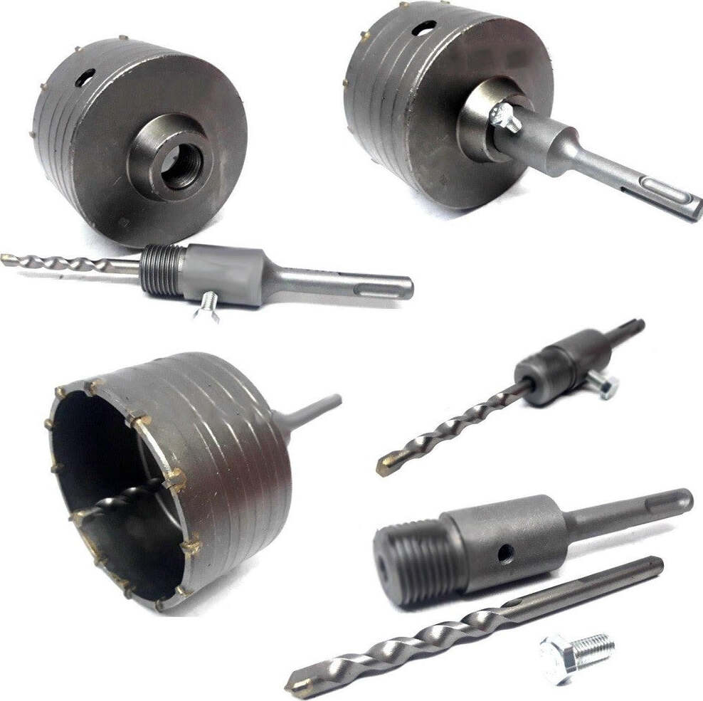 FRESE FRESA A TAZZA CAROTATRICE PER MURO PARETE 9 PEZZI CON Valigia Alluminio 32080928