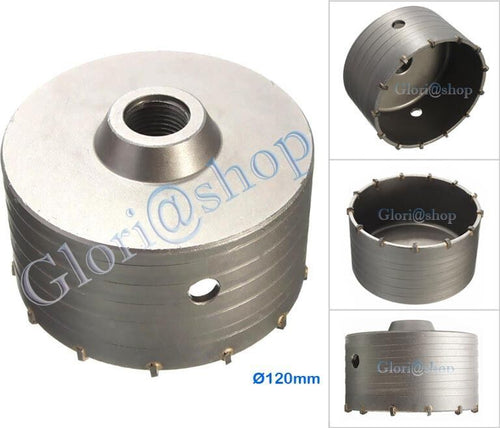 Fresa-Carotatrice-Tazza-120-Mm-Da-Muro-Frese-Per-Trapano-Attacco-Sds-Plus-Tools