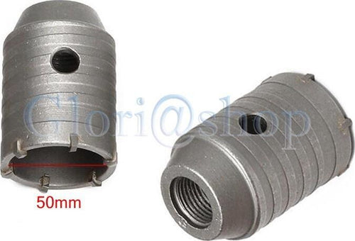 Fresa-Carotatrice-Tazza-50-Mm-Frese-Trapano-Attacco-Sds-Plus-muro-Cemento-Tools