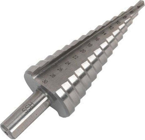 FRESA CONICA A SCALINO GRADINO PUNTA PER TRAPANO SPIRALE DA 4 A 30 mm GRADUALE Fai da te/Utensili elettrici e a mano/Accessori per utensili elettrici/Accessori per frese verticali/Punte per frese verticali/Punte a spirale Trade Shop italia - Napoli, Commerciovirtuoso.it
