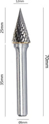 Fresa-Da-Trapano-25-Mm-Gambo-6mm-Punta-Rotante-Legno-Acciaio-Ferro-Mx1225m06-Tools