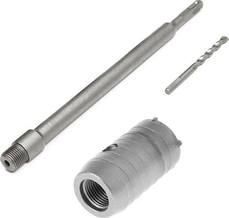Fresa-Muro-40mm-Carotatrice-Tazza-40-Mm-Asta-Prolunga-60cm-Sds-Plus-Per-Trapano-Tools