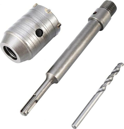 Fresa-Muro-Tazza-50-Mm-Carotatrice-Asta-Attacco-Sds-Plus-35-Cm-Trapano-Tools