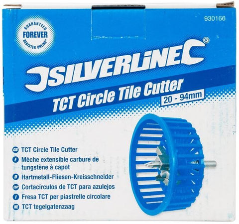 Fresa TCT per piastrelle circolare tagli precisi per trapani Silverline