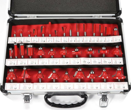 SET FRESE FRESA PUNTE PANTOGRAFO VERTICALE LEGNO BORDATRICE 8 MM 12 Pz Larghe 8458760 - Foto 2