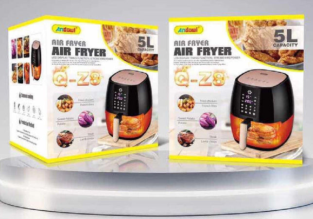 Friggitrice Ad Aria 1400w 5lt Display Lcd Funzione Temporizzazione Potente Q-z8 Casa e cucina/Elettrodomestici per la cucina/Friggitrici Trade Shop italia - Napoli, Commerciovirtuoso.it