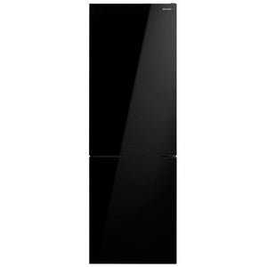 Frigorifero combinato Sharp SJNBA31IEBGD 230 lt No Frost con estetica glass nero classe D