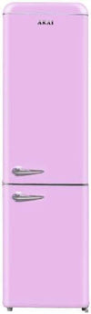 Frigorifero Combinato Vintage Retro AKAI CLASS300KPK 184x55 cm cl. F Rosa